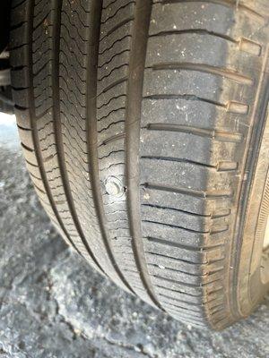 Bolt in tire