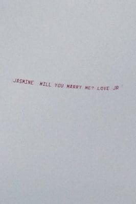 Banner he flew around the pier for a special proposal