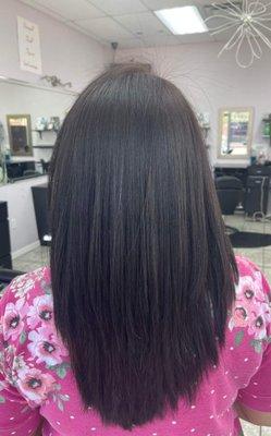 Keratin treatment hair