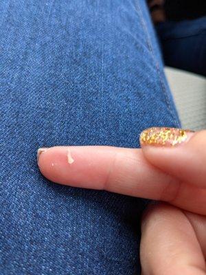 Picking up glue from under my nails