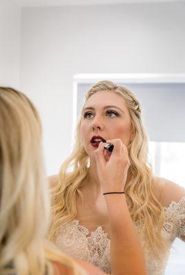 Eyelashes and brows done by Sydney wedding pictures