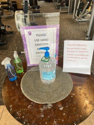 Sanitize as you enter the library, remember, no talking!!!