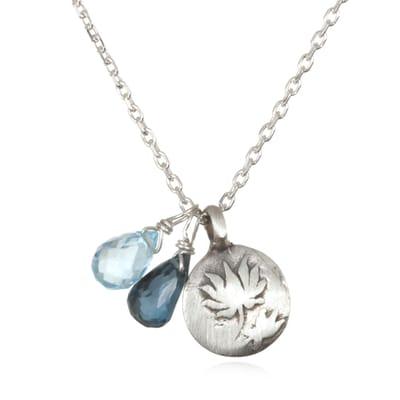 Lotus necklace in sterling silver