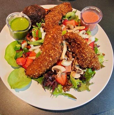 Pecan crusted chicken salad