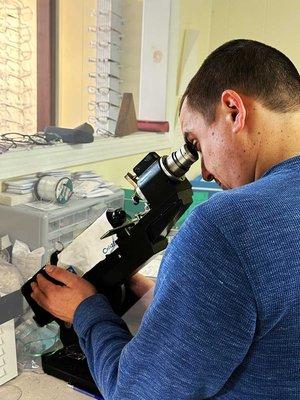 We provide lens replacement, skilled eyewear repair and broken frame replacement.