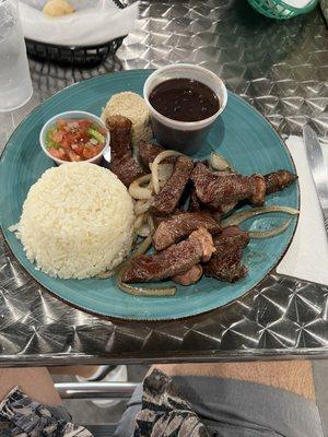 Top Sirloin Picanha with rice and black beans