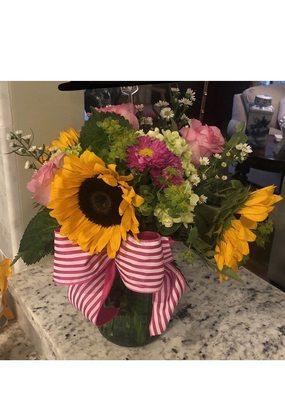 Lovely summer arrangement delivered to a dear friend.