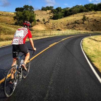 Local cycling sample:  Old River Road headed for Hopland