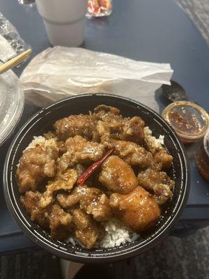 Orange chicken bowl