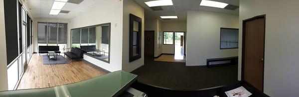 CCDA lobby, front desk, and student area.