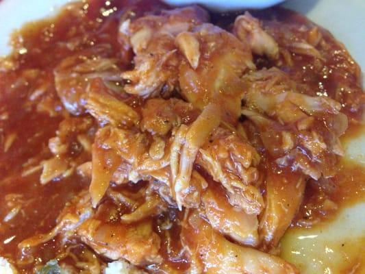 Pulled chicken with sauce