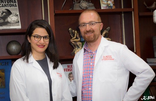 Dr. Mona Haghani (Endodontist) and Dr. Amir Mohsen Mahoozi (Periodontist)