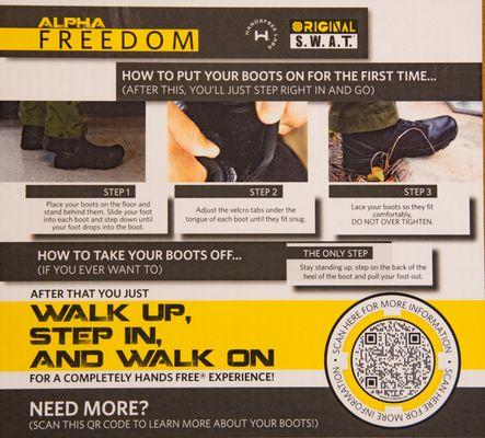 S.W.A.T. Tactical Hands Free Boot, at Stych