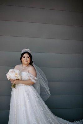 One of my many wedding pictures my hair and makeup looked beautiful!