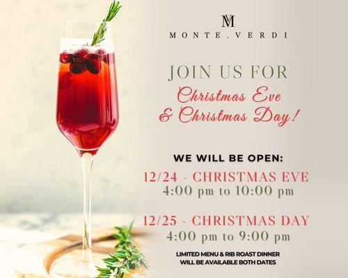 Visit us for Christmas!