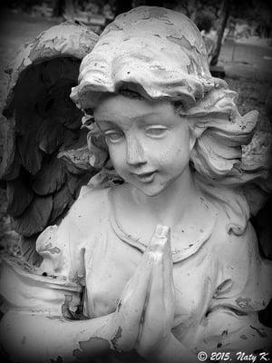 One of the beautiful angel statues.