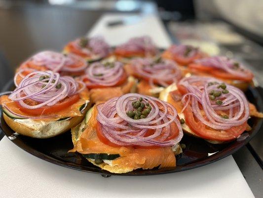 The lox sandwich platter is always a plus for that morning bridal party or business meeting!