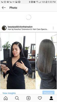 Flat iron and cut