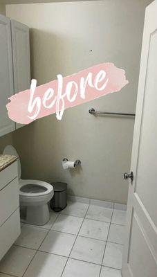 This is the bathroom BEFORE CRJ got to it!