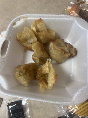 Pan seared wontons