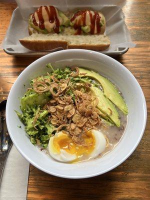 Veggie congee bowl