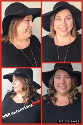 This client would never wear hats because of her fine hair. She was so excited to be able too thanks to NBR extensions