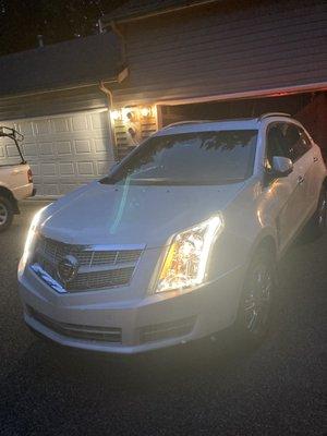 New headlight assembly is perfect and gives car a newer look and can see much better at night