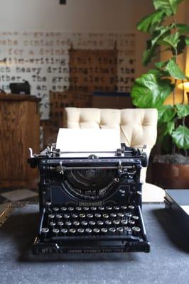 Typewriter in the lobby