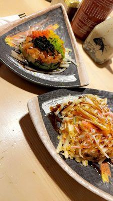 Tartare of salmon and Kani salad