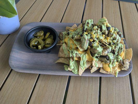 Cilantro Chicken nachos