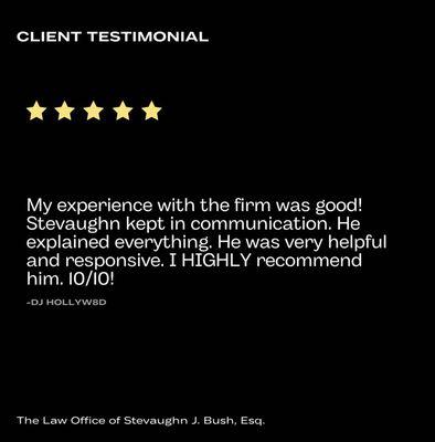 5 star review! Happy client!