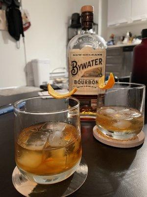 homemade old fashioneds with our seven three bourbon!