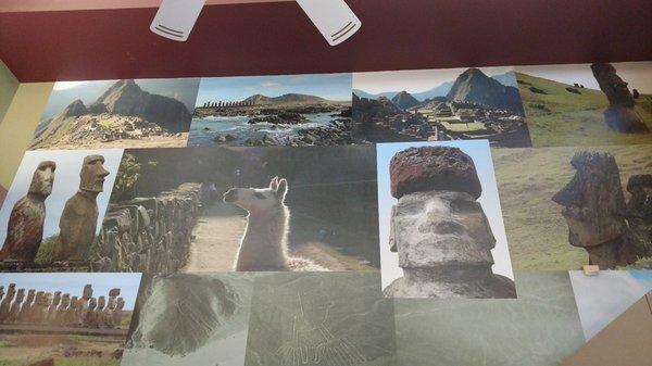 Interesting wall mural of Easter Island