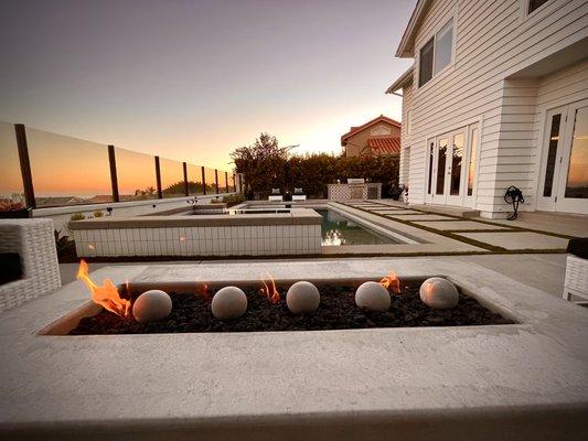 firepit build in Laguna Niguel