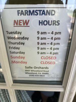 New business hours