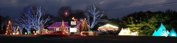 Enjoy our dancing lights every winter and help us raise toys for the Marine Corp Toys for Tots program.