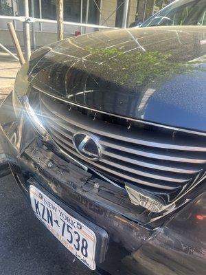 Damaged bumper & grill (5/17/2023)