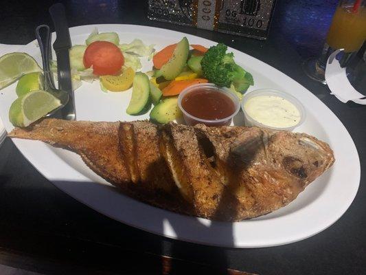 Fried red Snapper