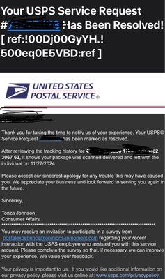 Post office response