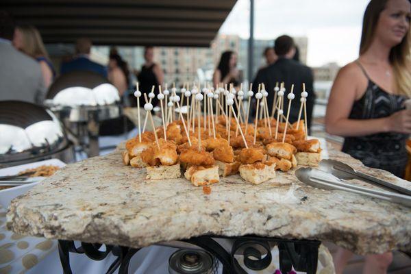 Chicken & Waffle Station Photo by Alison Emerick Photography