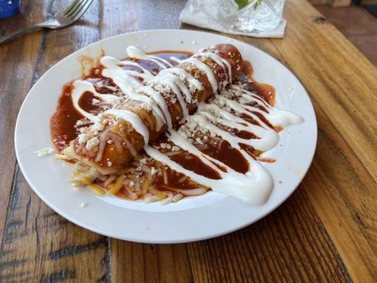 Chicken Enchilada In homemade red sauce