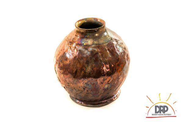 Raku Fired Decorative Dry Bud Vase