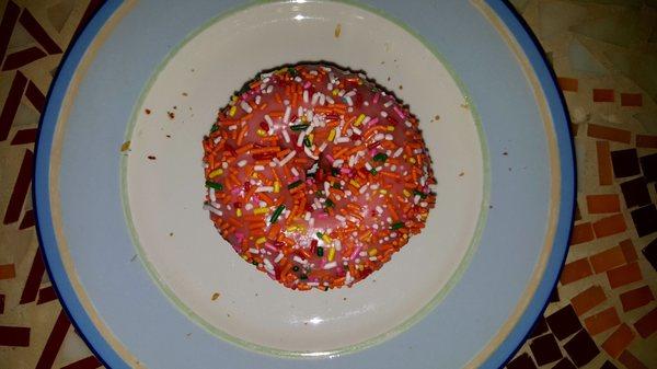 Rainbow Sprinkles Cake Donut $1.00 (11/15/20). #JubileeDonutsLA #Koreatown #Donuts #ShopSmallBusiness #FoodPorn