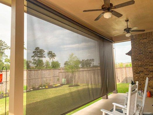 Manual patio shades