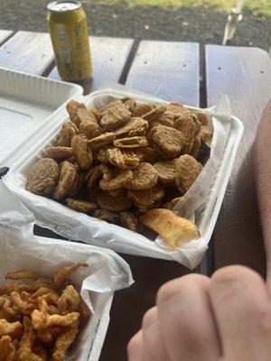 Fried pickles that's the large size!