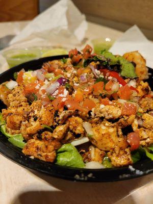 1/2 Mahi 1/2 Shrimp Burrito Bowl with Quinoa