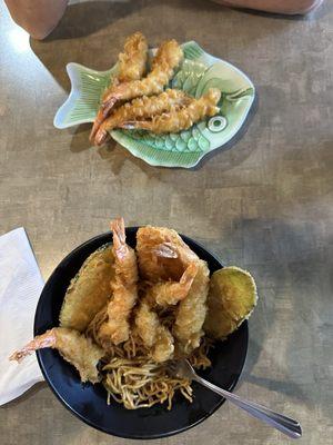 Shrimp bowl and shrimp plate.