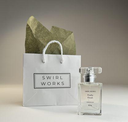 A custom perfume from the Swirl Works Perfume & Cologne Bar.