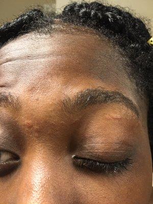 Brows 3 hours after threading