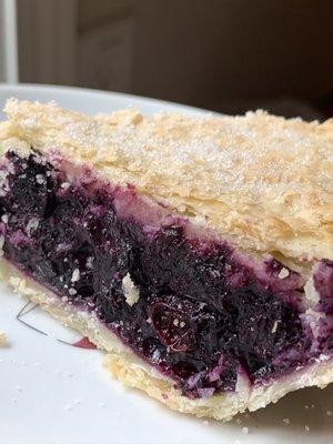 Blueberry pie and Use Kroger frozen pie crust for a great flakey crust!!